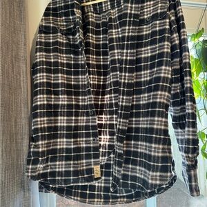 Levi's Men's Black and White Checkered Shirt
